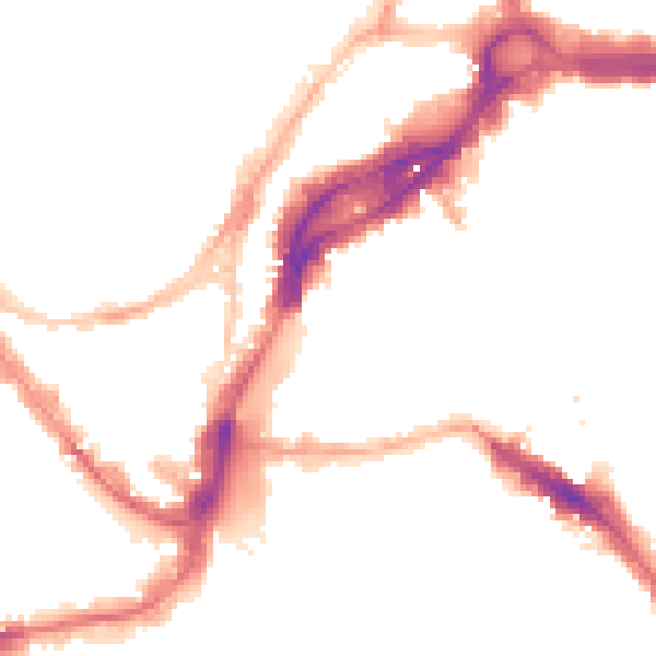 Night-time road noise heatmap for BS1 1DE