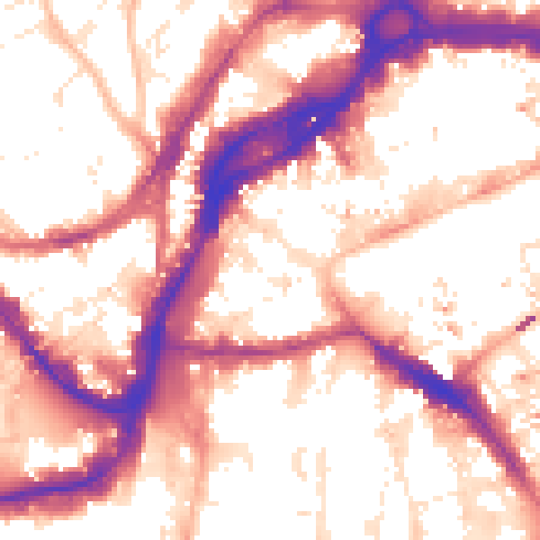 Daytime road noise heatmap for BS1 1DP