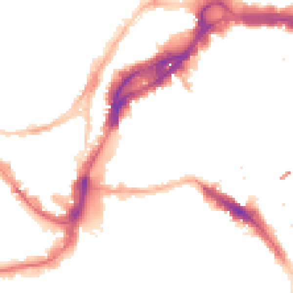 Night-time road noise heatmap for BS1 1DP