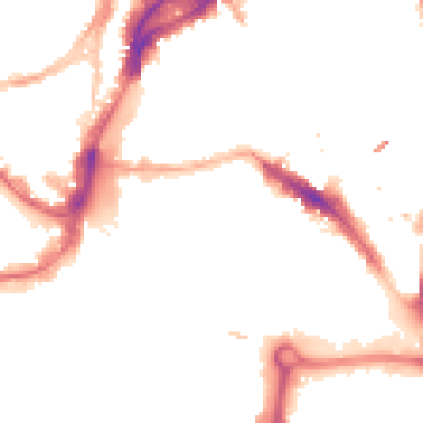 Night-time road noise heatmap for BS1 1DQ