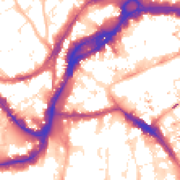Daytime road noise heatmap for BS1 1DW
