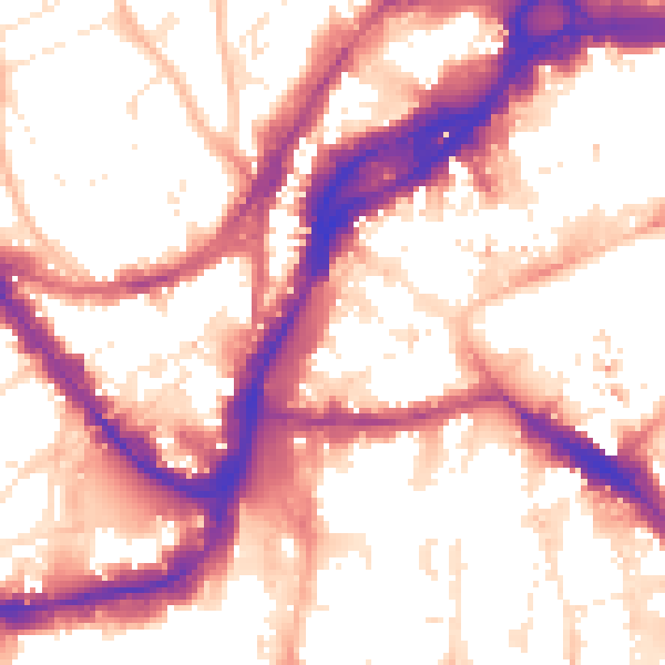 Daytime road noise heatmap for BS1 1EE