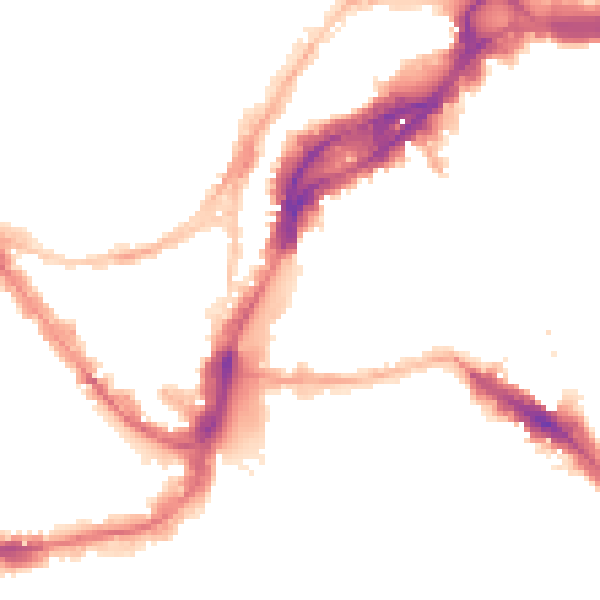 Night-time road noise heatmap for BS1 1EE