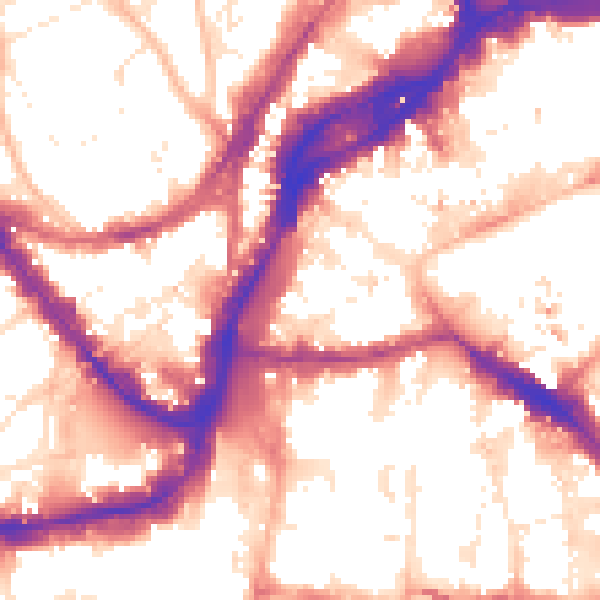 Daytime road noise heatmap for BS1 1EL