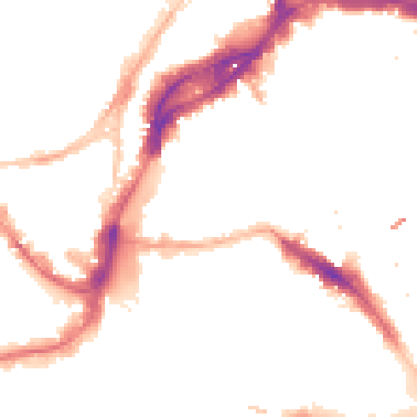 Night-time road noise heatmap for BS1 1HQ