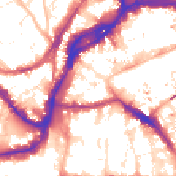 Daytime road noise heatmap for BS1 1HT