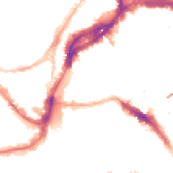 Night-time road noise heatmap for BS1 1HT