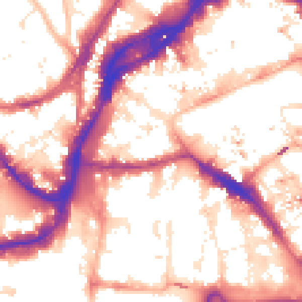 Daytime road noise heatmap for BS1 1HW