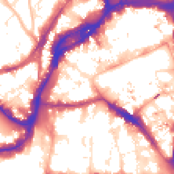 Daytime road noise heatmap for BS1 1JH