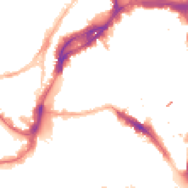Night-time road noise heatmap for BS1 1JH