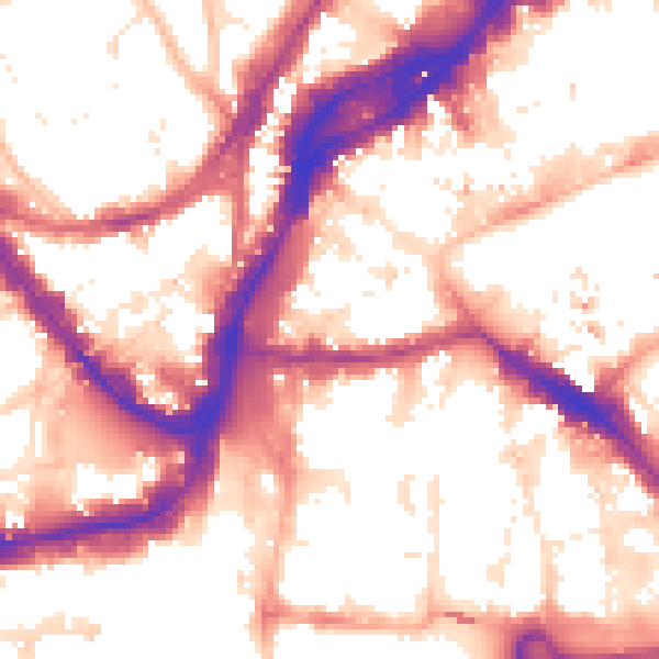 Daytime road noise heatmap for BS1 1JL