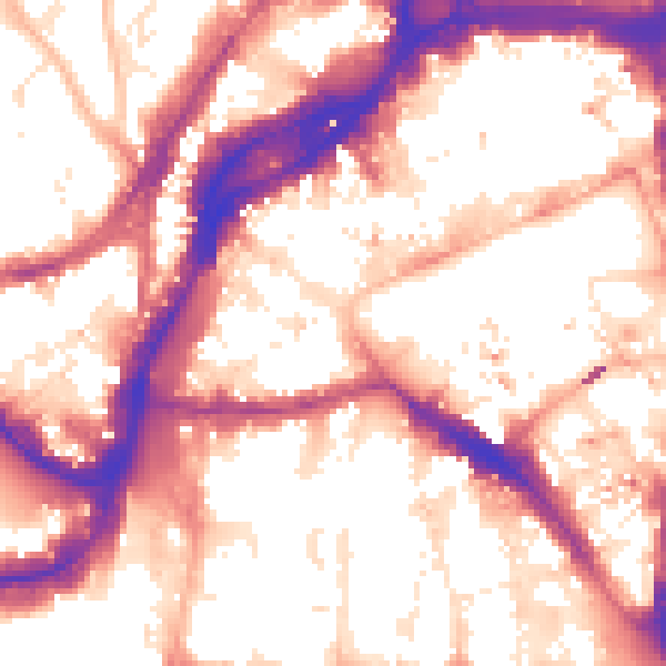 Daytime road noise heatmap for BS1 1JN