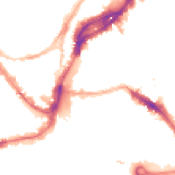 Night-time road noise heatmap for BS1 1JR