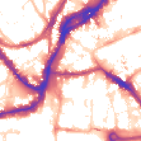 Daytime road noise heatmap for BS1 1JS