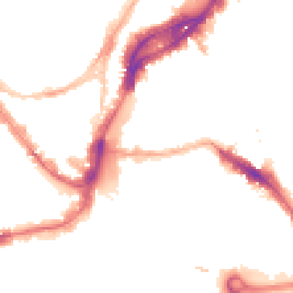 Night-time road noise heatmap for BS1 1JS