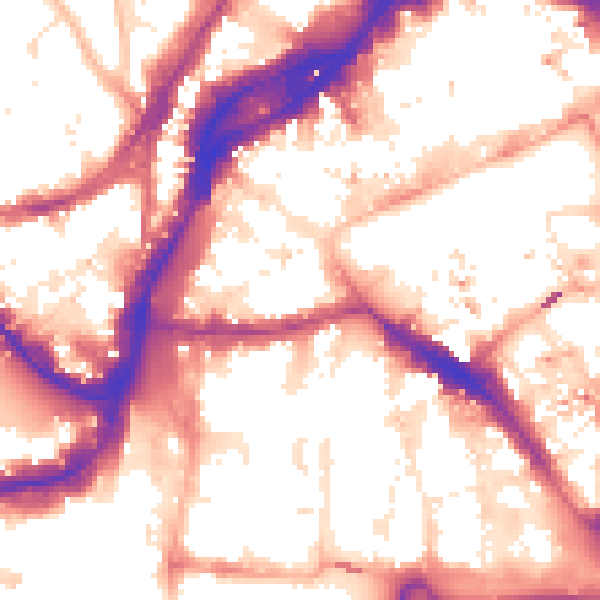 Daytime road noise heatmap for BS1 1JW