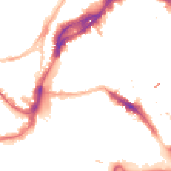 Night-time road noise heatmap for BS1 1JW