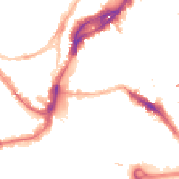 Night-time road noise heatmap for BS1 1JX