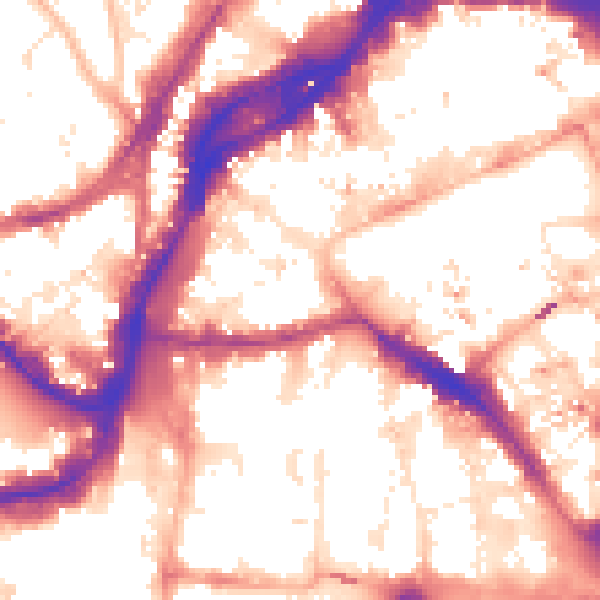 Daytime road noise heatmap for BS1 1LA