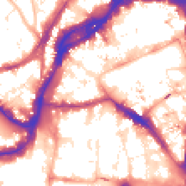 Daytime road noise heatmap for BS1 1LJ