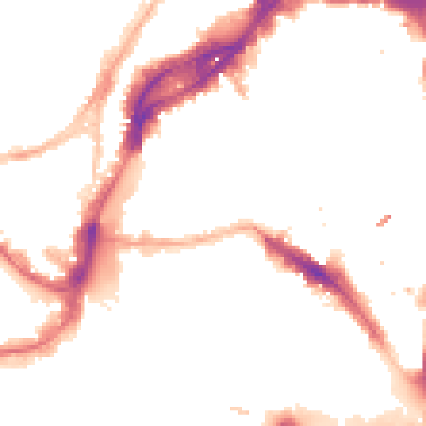 Night-time road noise heatmap for BS1 1LJ