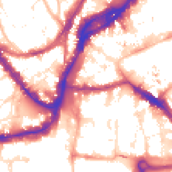 Daytime road noise heatmap for BS1 1NA