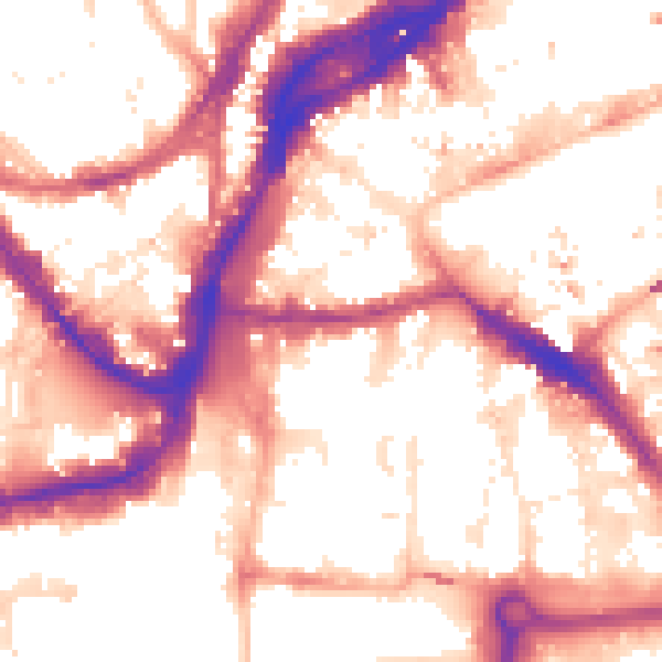 Daytime road noise heatmap for BS1 1NG
