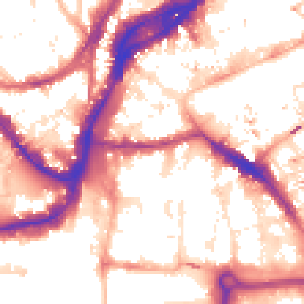 Daytime road noise heatmap for BS1 1NR