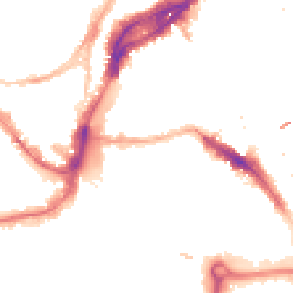 Night-time road noise heatmap for BS1 1NR