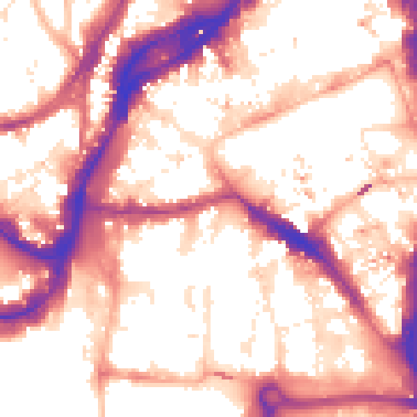 Daytime road noise heatmap for BS1 1QW