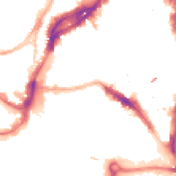 Night-time road noise heatmap for BS1 1QW