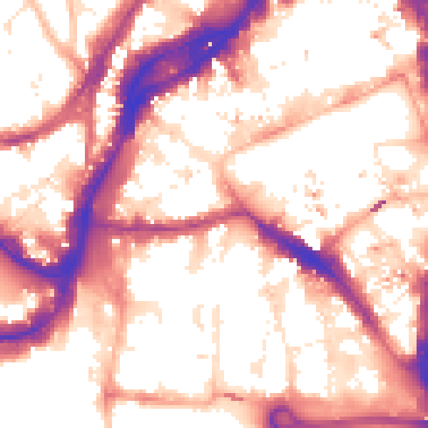Daytime road noise heatmap for BS1 1QZ