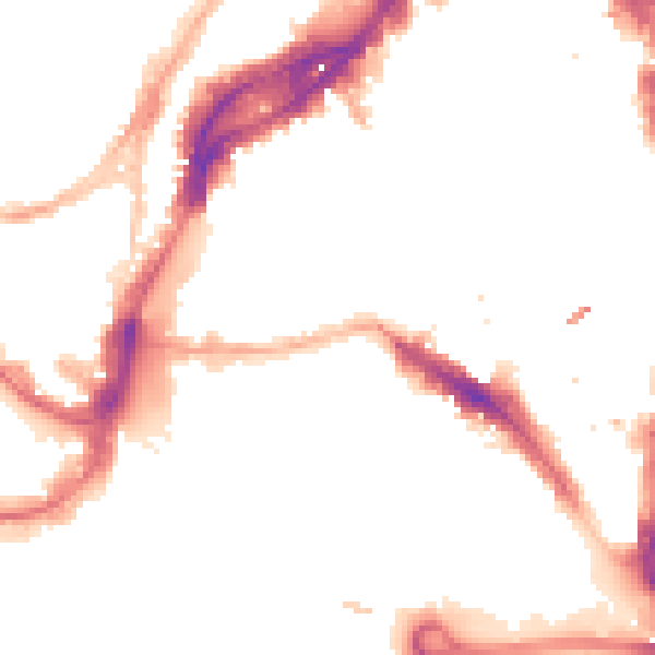 Night-time road noise heatmap for BS1 1QZ