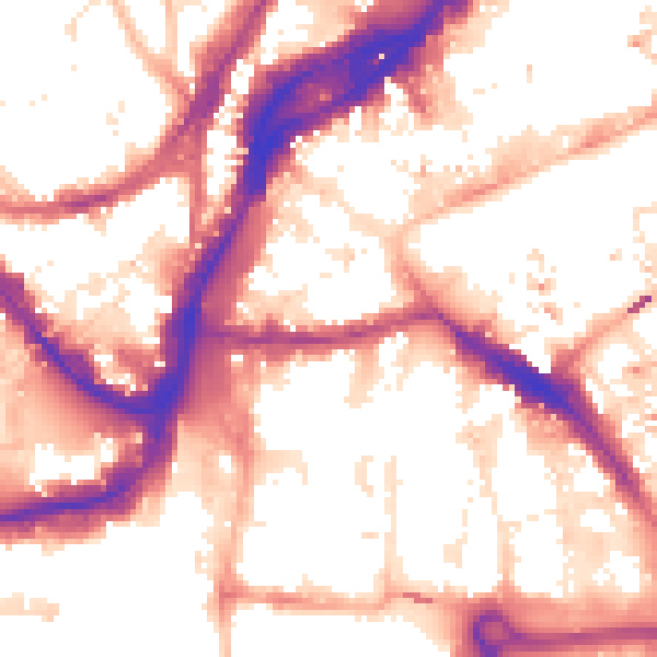 Daytime road noise heatmap for BS1 1RG