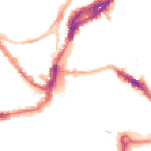 Night-time road noise heatmap for BS1 1SE