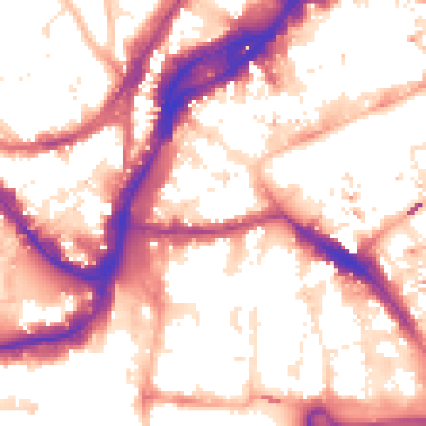Daytime road noise heatmap for BS1 1TG