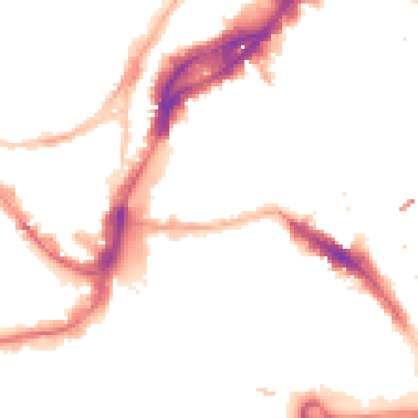 Night-time road noise heatmap for BS1 1TG