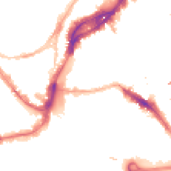 Night-time road noise heatmap for BS1 1TP