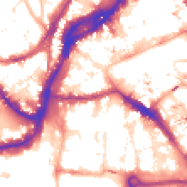 Daytime road noise heatmap for BS1 1UA