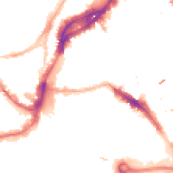 Night-time road noise heatmap for BS1 1UA
