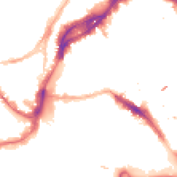 Night-time road noise heatmap for BS1 1UB