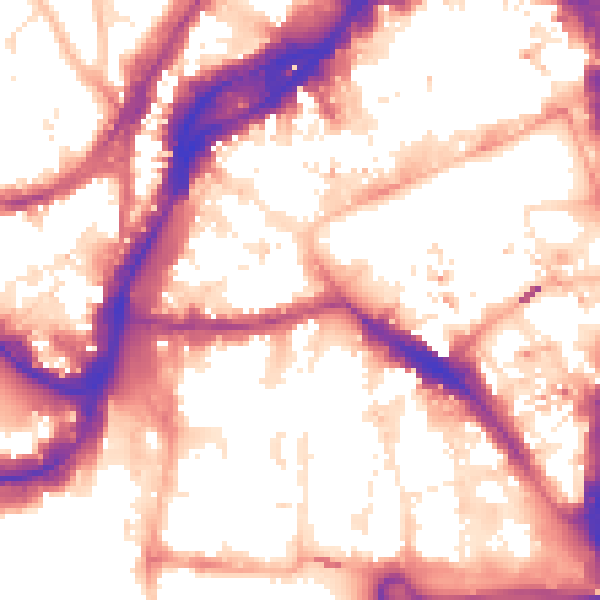 Daytime road noise heatmap for BS1 1UE