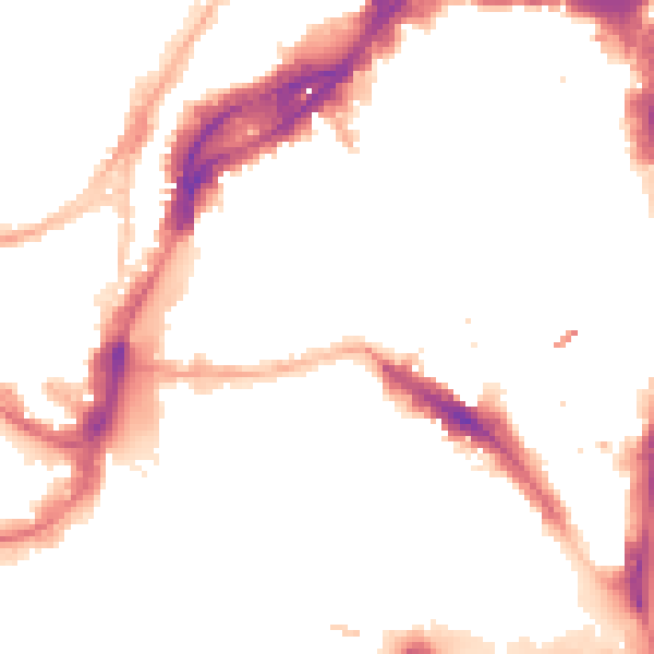 Night-time road noise heatmap for BS1 1UQ
