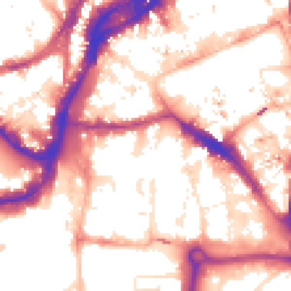 Daytime road noise heatmap for BS1 1WH