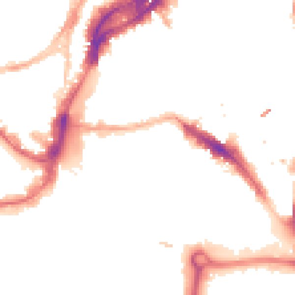 Night-time road noise heatmap for BS1 1WH