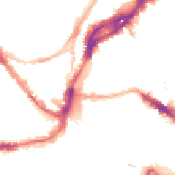 Night-time road noise heatmap for BS1 1XH