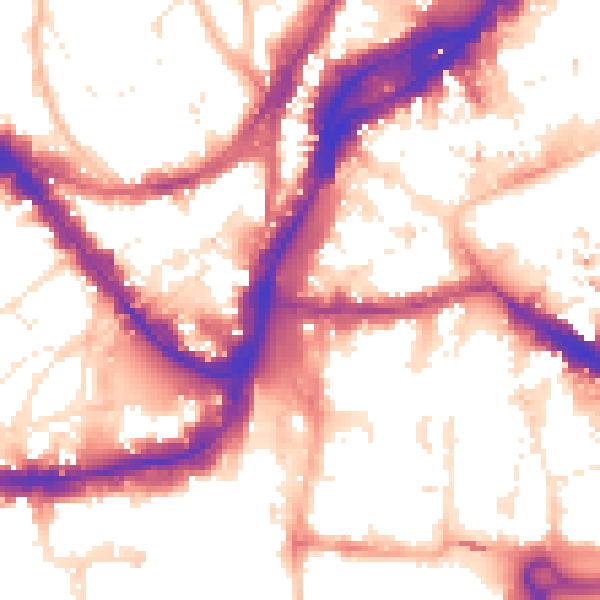 Daytime road noise heatmap for BS1 1XR