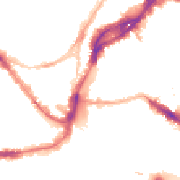 Night-time road noise heatmap for BS1 1YL