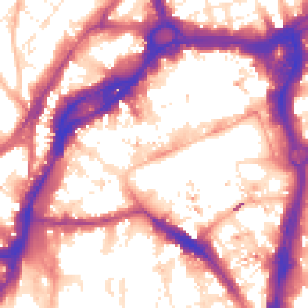 Daytime road noise heatmap for BS1 2BQ