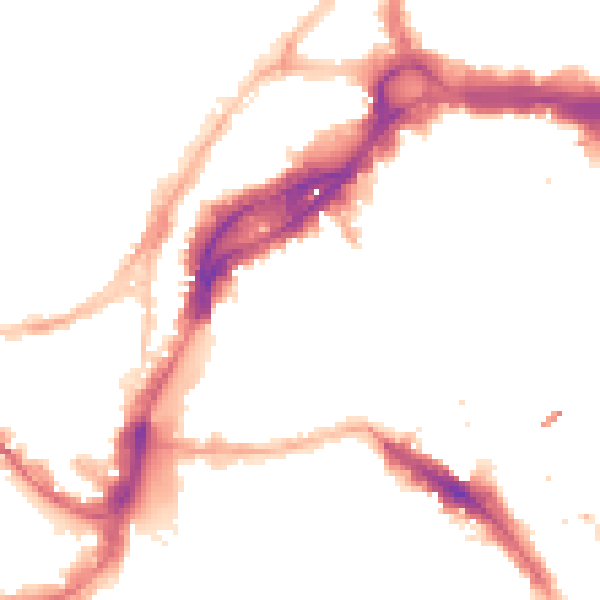 Night-time road noise heatmap for BS1 2EY